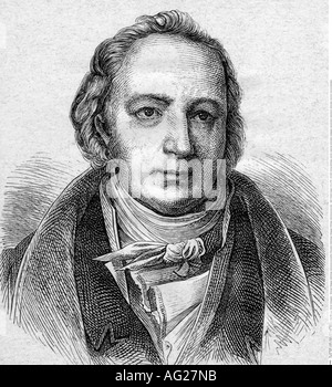 Wolf, Friedrich August, 15.2.1759 - 8.8.248, deutscher Philologe, Porträt, Gravur, Stockfoto