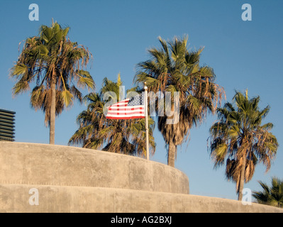 Amerikanische Flagge am Venice Beach. Los Angeles. Kalifornien. USA Stockfoto