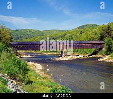 West Dummerston überdachte Brücke in Vermont USA Stockfoto