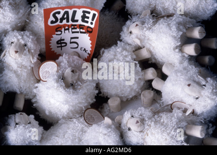 Auszug aus Souvenir Spielzeug Schaf Neuseeland Stockfoto