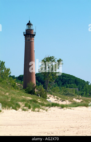 Sable Licht Häuschen im Silver Lake State Park an Sleeping Bear Dunes National Seashore Michigan Stockfoto