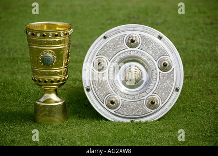 Sport / Sport, Fußball, Fußball, DFB-Pokal, Bund, Trophy, Bund, historisch, historische, Stockfoto