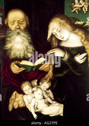 Bildende Kunst, Baldung Grien, Hans, (1484-/1485-1545), der Malerei, der 'Die Geburt Christi", "Geburt Christi", 1539, Holz, 103 cm x 78 cm, Staatliche Galerie, Karlsruhe, Deutschland, Artist's Urheberrecht nicht geklärt zu werden. Stockfoto