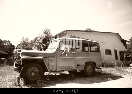 alte 4 Rad Antrieb LKW Washington Island Tür Grafschaft wisconsin Stockfoto