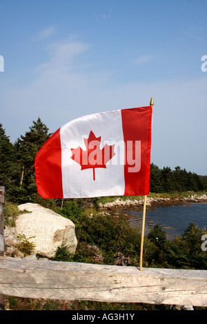 fliegen kanadische Maple Leaf Flag, Nova Scotia, Kanada. Foto: Willy Matheisl Stockfoto