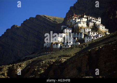 Schlüssel Gompa 4116 m Spiti Valley Himachal Pradesh Nordindien Stockfoto