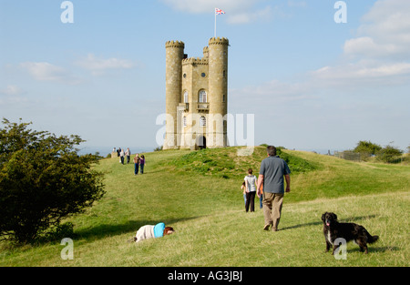 Broadway Tower in der Nähe von Broadway Worcestershire England UK gebaut im Jahre 1799 Stockfoto