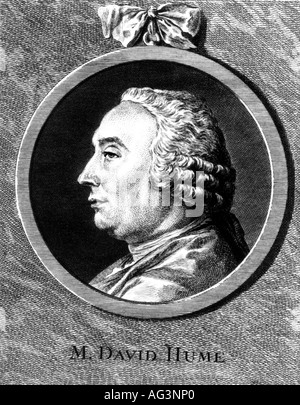 Hume, David, 7.5.1711 - 25.8.1776, schottischer Philosoph, Historiker und Ökonom, Porträt von S. C. Miger, 1764, Stockfoto