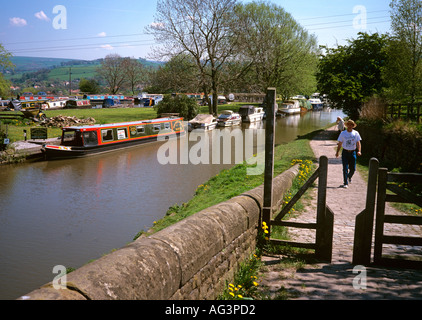 Cheshire Stockport Marple sperrt Boote auf Macclesfield Kanal Stockfoto