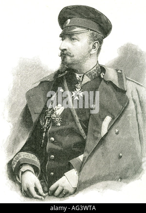 Ferdinand I., 26.2.1861 - 10.9.1948, König von Bulgarien 7.7.1908 - 3.10.1918, halbe Länge, Gravur, "illustrierte Zeitung", Nummer 2748, Leipzig, 29.2.1896, Wettin, Sachsen-Coburg-Gotha-Kohary, Prinz, Zar, Uniform, Saxe Coburg-Gotha Kohary, 19. Jahrhundert, Stockfoto