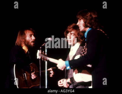 BEE GEES von linken Maurice Robin und Barry Gibb Stockfoto