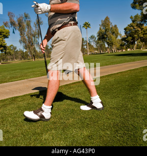 Schrittlänge Golf Putt Stockfoto