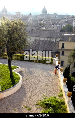 Die schöne Aussicht von der Kapitol Rom Italien Stockfoto