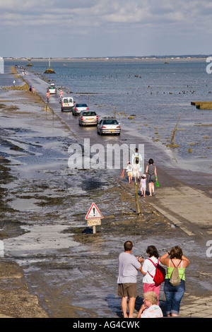 Passage du Gois Causeway, Ile de Noirmoutier, Vendée, Pays De La Loire, Frankreich Stockfoto