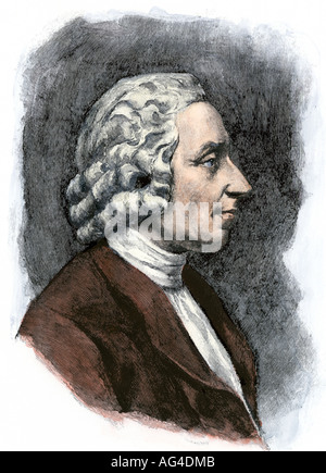 Joseph Priestley. Handcolorierte halftone einer Abbildung Stockfoto