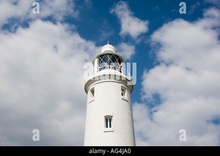 Hurst Point Leuchtturm befindet sich am seewärtigen Ende eine Schindel, spucken, die 1 erstreckt sich 5 Meilen in den Solent von Milford am Meer Stockfoto