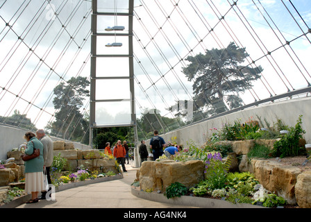 Im Inneren Davies Alpine House neue Gewächshaus geöffnet März 2006 Royal Botanic Gardens Kew Richmond Surrey England England UK Europa Stockfoto