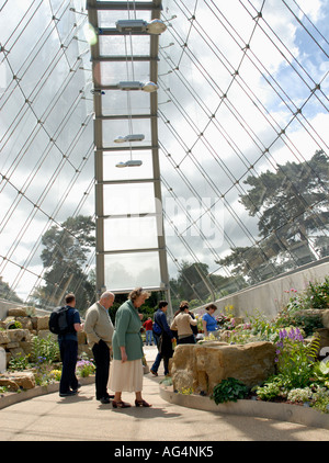 Im Inneren Davies Alpine House neue Gewächshaus geöffnet März 2006 Royal Botanic Gardens Kew Richmond Surrey England England UK Europa Stockfoto