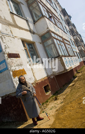Zivilisation im Fernen Osten der Russischen Föderation über die Insel Sachalin Stockfoto
