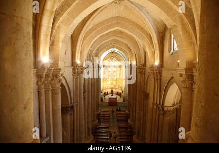 Hauptschiff, alte Kathedrale von Salamanca, Salamanca, Kastilien und Leon, Spanien Stockfoto