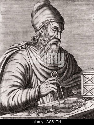 Archimedes von Syrakus, ca. 287 v. Chr. bis ca. 212 v. Chr.. Griechischer Mathematiker, Physiker und Ingenieur. Stockfoto