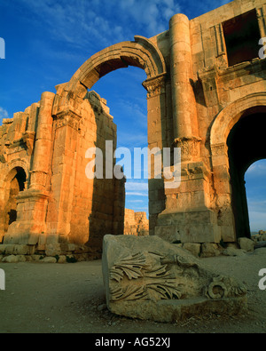 Hadrians Bogen, Jaresh, Jordanien Stockfoto