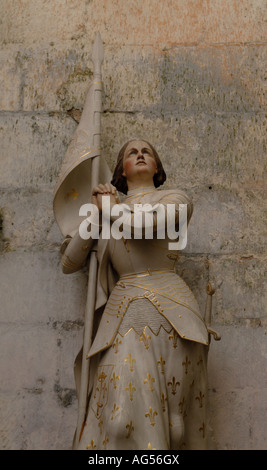 Statue von Jeanne d ' Arc in der französischen Kirche Stockfoto