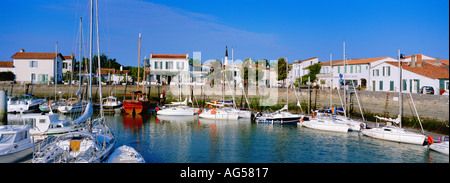 Frankreich Charente Maritime Poitou Ile de Re Ars de Re Panorama Blick auf den Hafen Stockfoto