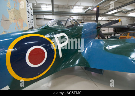 California Palm Springs Air Museum Supermarine MKXIV Spitfire Royal Air Force Weltkrieg zwei Streben nach militärischer Kampfflugzeuge Stockfoto