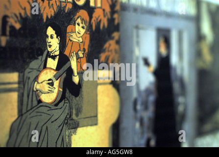 Detail aus der Casa Fado Museuem in Alfama, Lissabon. Stockfoto