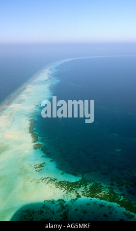 Malediven Luftaufnahmen Rand des Gafaru-atoll Stockfoto