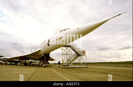 UK England Cambridgeshire Duxford Museum Concorde 001 Stockfoto