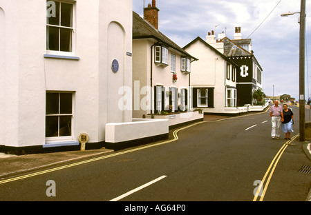 Devon Budleigh Salterton die Octagon-Haus am Meer Stockfoto