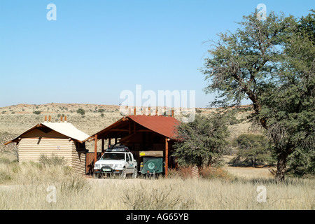 Kalahari tented Camp in den Kgalagadi Transfrontier National Park in Südafrika RSA Stockfoto