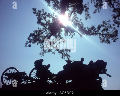 SILHOUETTE DER BRONZESTATUE DES GENERAL ULYSSES SIMPSON GRANT VOR KAPITOL, WASHINGTON DC Stockfoto