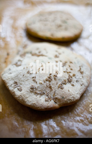 Hausgemachtes libanesischen Fladenbrot Stockfoto