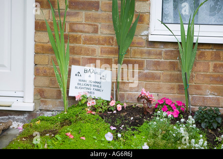 Ein Zeichen gegen die 3. Start-und Landebahn am Flughafen Heathrow in Sipson Village UK Stockfoto