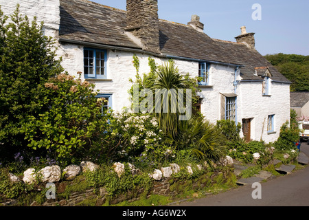 UK Cornwall Boscastle obere Stadt Fore Street Schmuggler eines der ältesten Städte-Ferienhäuser Stockfoto