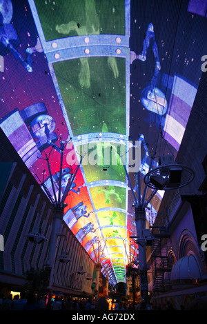 Die Fremont Street Experience Lightshow in der Innenstadt von Las Vegas Nevada Stockfoto