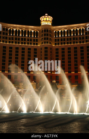 Der Brunnen-Show vor dem Bellagio Hotel und Casino auf dem Las Vegas Strip-Nevada Stockfoto