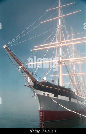 Segelschiff Balclutha in San Francisco Kalifornien angedockt Stockfoto