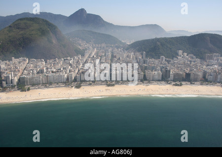 Luftaufnahme der Copacabana Rio De Janeiro Stockfoto