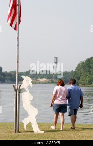 Alabama Marengo County, Demopolis, Tombigbee River Wassercampingplatz, Paar, Erwachsene, Erwachsene, Besucher reisen Reise touristischer Tourismus Wahrzeichen Stockfoto