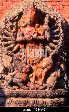 Shiva Schrein, Bhaktapur, Nepal Stockfoto