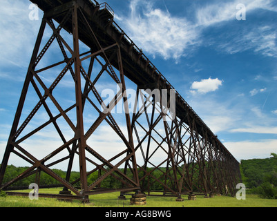 Kate Shelley Hochbrücke Eisenbahn Boone Iowa Moines Fluß Tresle Stockfoto