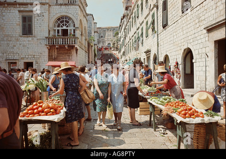 Straßenmarkt in Dubrovnik, Kroatien, Adria Stockfoto