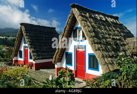 Casas de Colmo in Santana Madeira Insel Portugal Europa Stockfoto