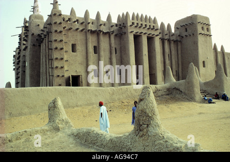 traditionelle Schlamm Architektur große Moschee Stadt Djenné Mali Stockfoto