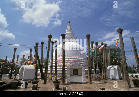 Sri Lanka Anuradhapura buddhistischen Tempel genannt Thuparama Pagode Stockfoto