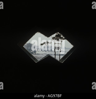 Blick durch Fenster China Stockfoto